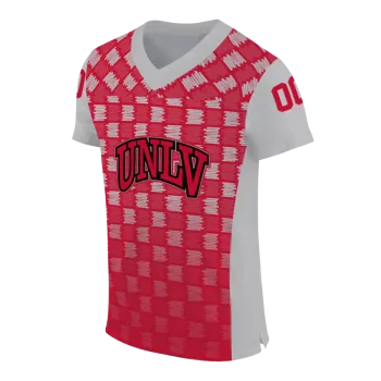 customized unlv rebels stacked rectangle red jersey fashion forward