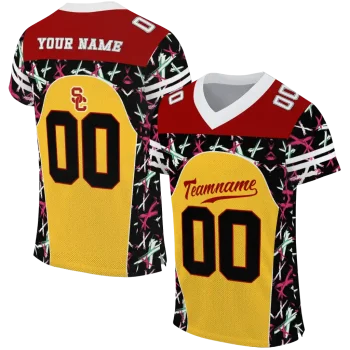 customized usc trojans brushstroke xs yellow black jersey best selling