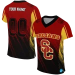 customized usc trojans halftone flow red black jersey best selling