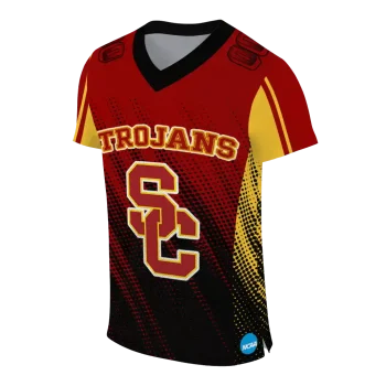 customized usc trojans halftone flow red black jersey fashion forward
