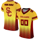customized usc trojans halftone sweep yellow black jersey best selling