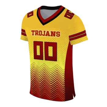 customized usc trojans halftone sweep yellow black jersey fashion forward