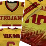 customized usc trojans halftone sweep yellow black jersey best selling