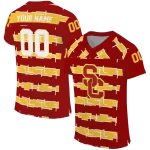 customized usc trojans layered grids red jersey best selling