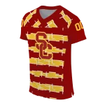 customized usc trojans layered grids red jersey best selling
