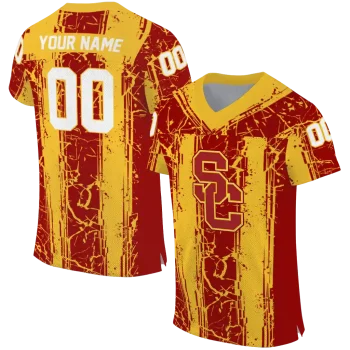 customized usc trojans rugged stripes red jersey best selling
