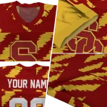 customized usc trojans stripe block red jersey best selling