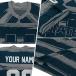 customized utah state aggies art stripe navy jersey best selling