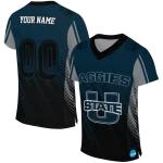 customized utah state aggies halftone flow navy black jersey best selling