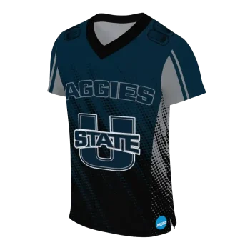 customized utah state aggies halftone flow navy black jersey fashion forward