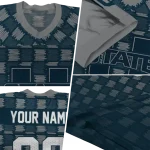 customized utah state aggies stacked rectangle navy jersey best selling
