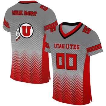 customized utah utes halftone sweep gray black jersey best selling