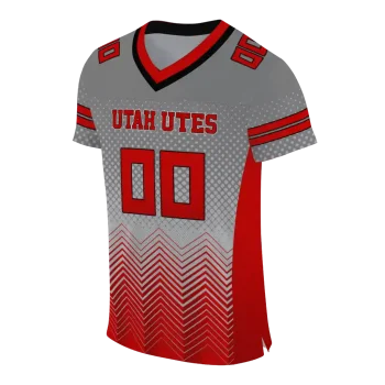 customized utah utes halftone sweep gray black jersey fashion forward