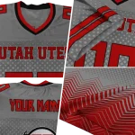 customized utah utes halftone sweep gray black jersey best selling