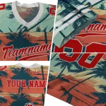 customized utah utes horizon palm sunset jersey best selling