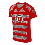 customized utah utes layered grids red jersey best selling