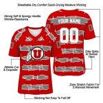 customized utah utes layered grids red jersey best selling