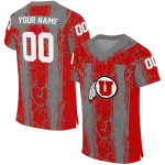 customized utah utes rugged stripes red jersey best selling