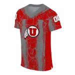 customized utah utes rugged stripes red jersey best selling