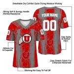 customized utah utes rugged stripes red jersey best selling