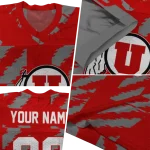 customized utah utes stripe block red jersey best selling