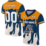 customized utep miners dripping flames blue white jersey best selling