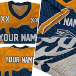 customized utep miners dripping flames blue white jersey best selling