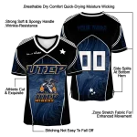 customized utep miners halftone slant blue black jersey best selling