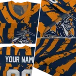 customized utep miners stripe splatter blue jersey best selling