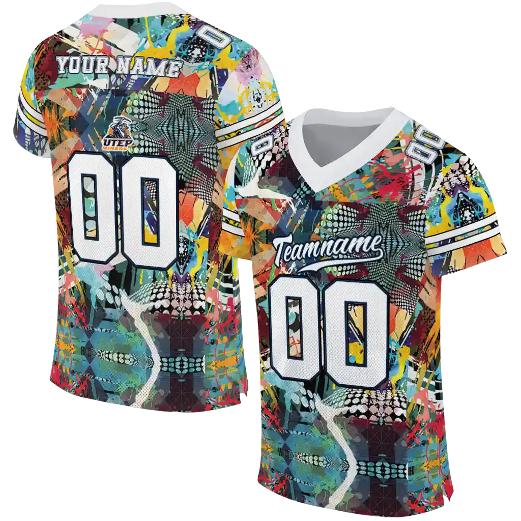 customized utep miners tribal face jersey best selling customized utep miners tribal face jersey best selling