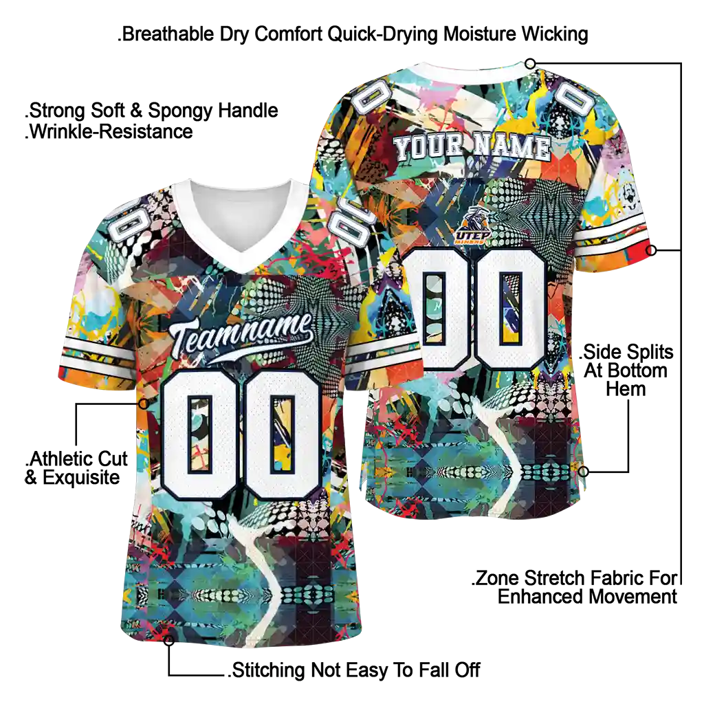 customized utep miners tribal face jersey latest model customized utep miners tribal face jersey latest model