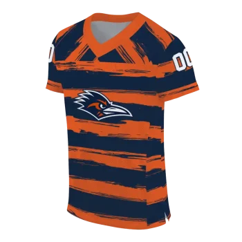 customized utsa roadrunners art stripe orange jersey fashion forward