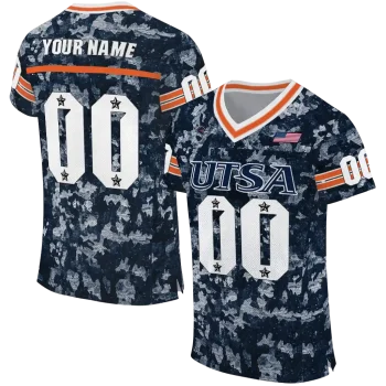 customized utsa roadrunners camouflage abstract orange jersey best selling