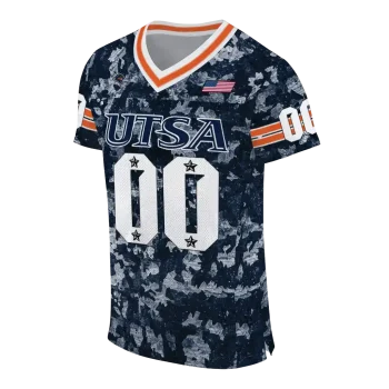 customized utsa roadrunners camouflage abstract orange jersey fashion forward
