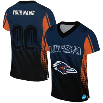 customized utsa roadrunners halftone flow orange black jersey best selling