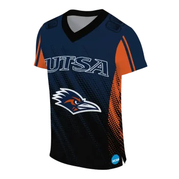 customized utsa roadrunners halftone flow orange black jersey fashion forward