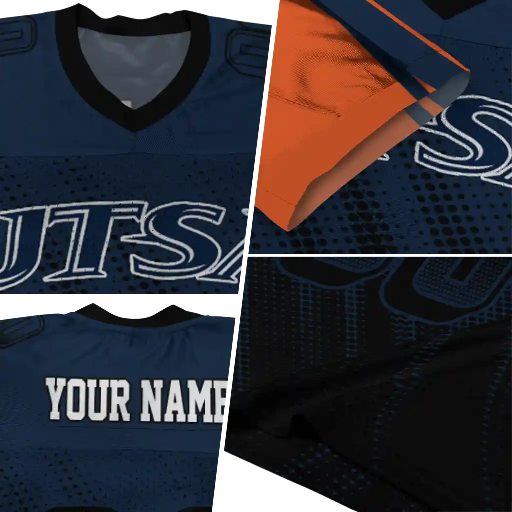 customized utsa roadrunners halftone flow orange black jersey new arrival customized utsa roadrunners halftone flow orange black jersey new arrival