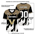 customized vanderbilt commodores dripping flames black white jersey best selling
