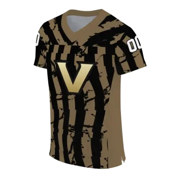 customized vanderbilt commodores stripe splatter black jersey fashion forward