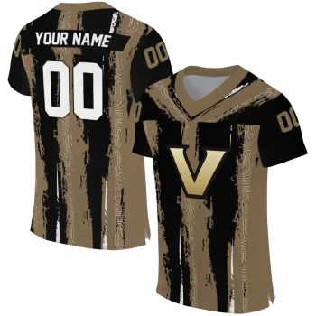 customized vanderbilt commodores striped texture black jersey best selling