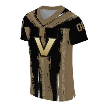 customized vanderbilt commodores striped texture black jersey fashion forward