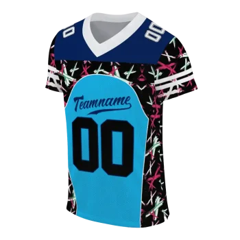 customized villanova wildcats brushstroke xs light blue black jersey fashion forward