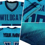 customized villanova wildcats halftone sweep light blue black jersey best selling