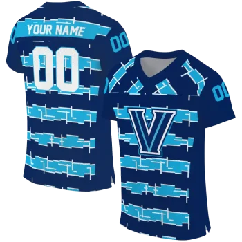customized villanova wildcats layered grids navy jersey best selling