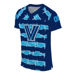 customized villanova wildcats layered grids navy jersey best selling