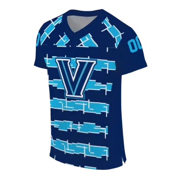 customized villanova wildcats layered grids navy jersey fashion forward