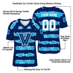 customized villanova wildcats layered grids navy jersey best selling