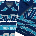 customized villanova wildcats layered grids navy jersey best selling