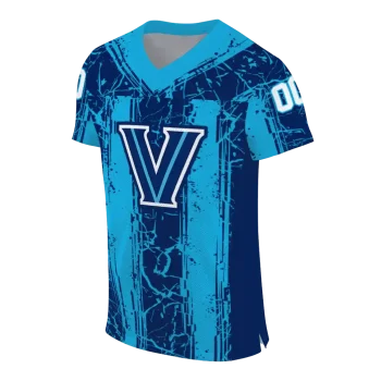 customized villanova wildcats rugged stripes navy jersey fashion forward