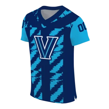 customized villanova wildcats stripe block navy jersey fashion forward